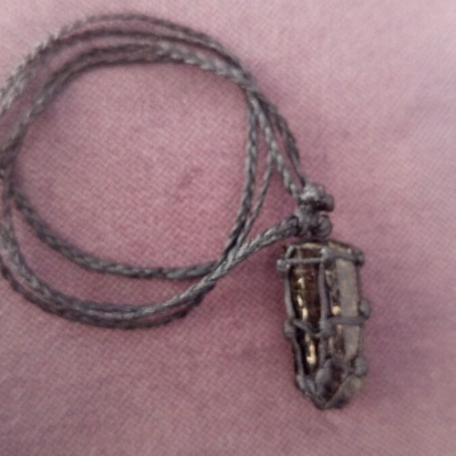 Necklace black tourmaline crystal protection