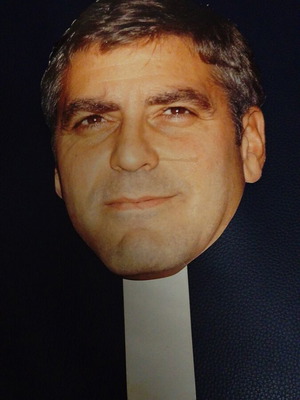 Collectible paper mask George Clooney like new