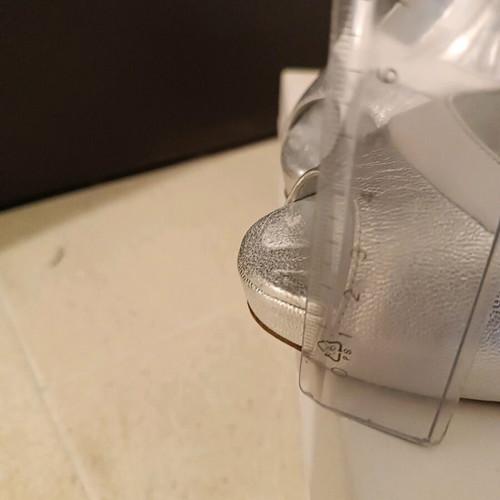 VKCONIS Handmade Bridal Shoes Size 37 Like New, White and Silver