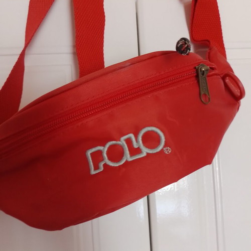 Polo banana bag used, red, medium size
