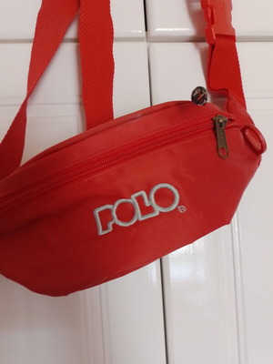 Polo banana bag used, red, medium size