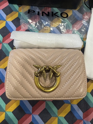 Pinko Love Mini Shoulder Bag, nude pink