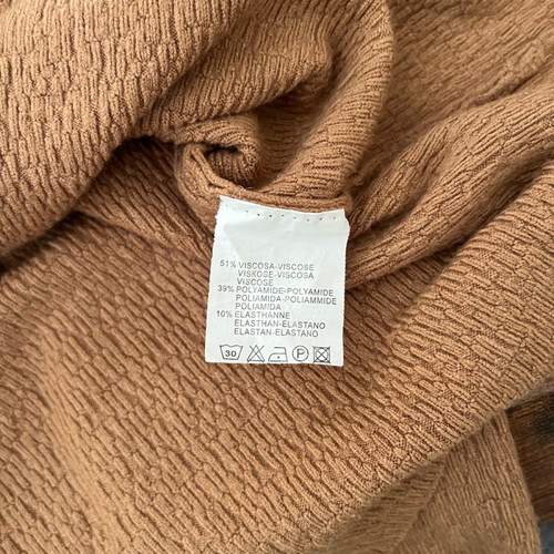 Nas.ty Co mockneck blouse used, brown, size M