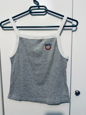 Μπλουζάκι τιραντέ M&S Kids σαν καινούργιο, γκρι, για κορίτσια 10-11 ετών