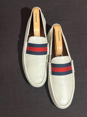 Gucci 114575 Leather Loafers Men’s like new, beige red blue