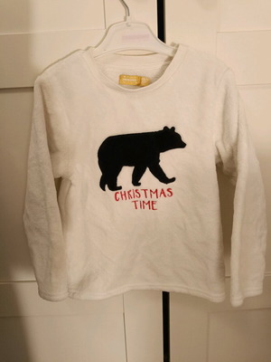 Fleece warm pajama sweatshirt 4 years new, white