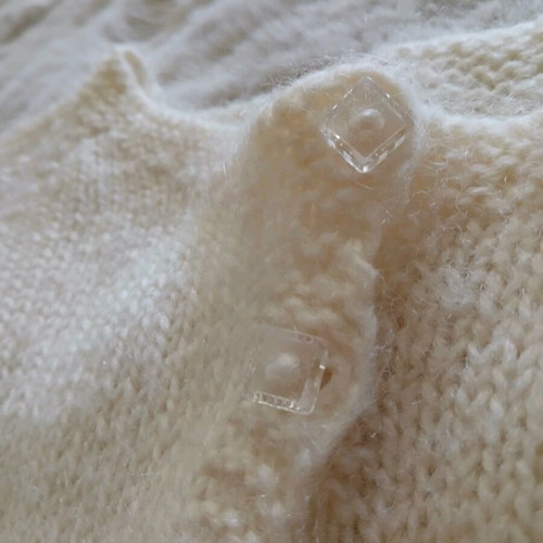 Handmade white sweater like new with buttons