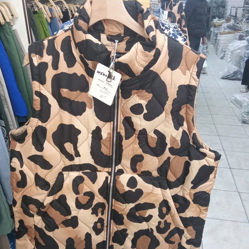 Yookie sleeveless women's leopard print jacket new