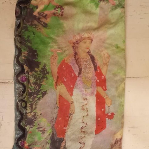 Jean Paul Gaultier Hindu Goddess Mesh Pareo used, multicolor, SS 1998