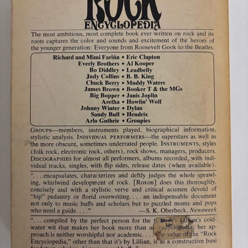 Rock Encyclopedia used English language book