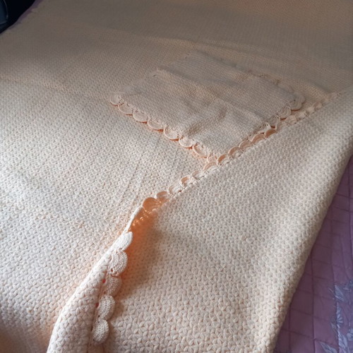 Handmade double yellow soft blanket 160x200