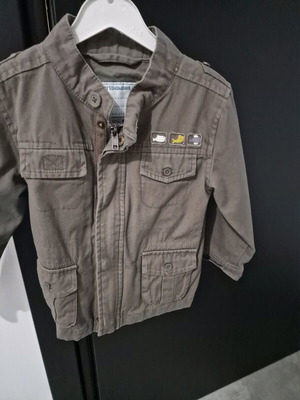 Khaki jacket used, size 98 cm, 3 years