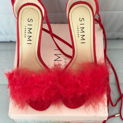 Simmi Shoes platform sandals like new, red, size 37