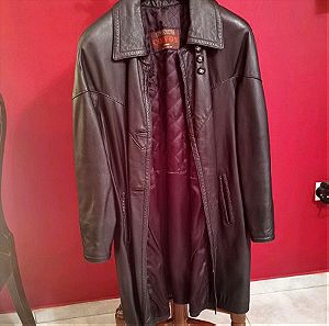 Original leather garment convoy long jacket