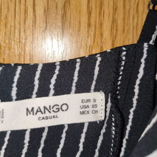 Mango Casual Playsuit striped black and white size S like new
