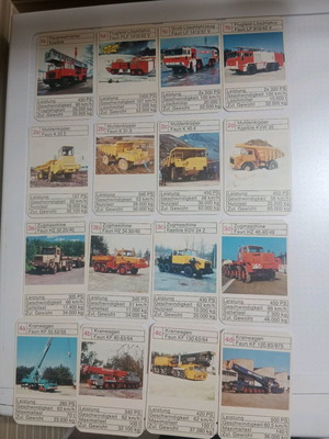 Yperatou Special Vehicles used, German edition card collection