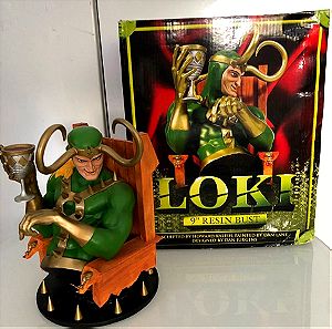 LOKI ON THRONE RESIN BUST 10 inches STATUE NEW in its original box HUGE DYNAMIC FORCES