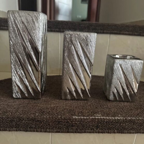 Living room decorative candle holders, set of 3