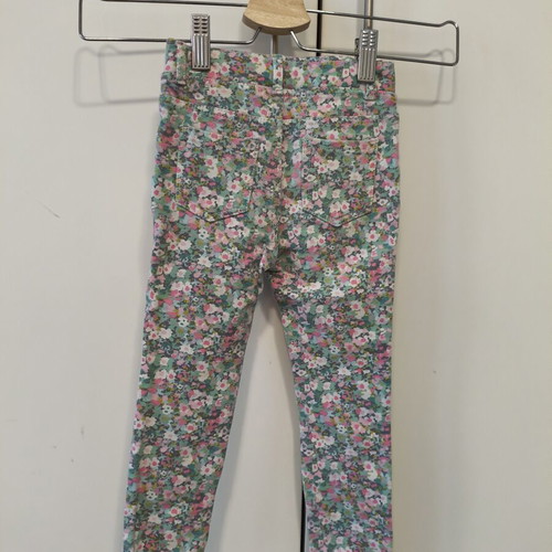 H&M floral jegging pants for girls 3-4 years like new, size 104 cm