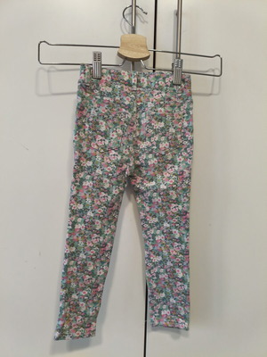 H&M floral jegging pants for girls 3-4 years like new, size 104 cm