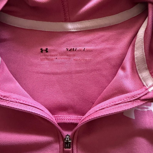 Under Armour jacket used, size Youth Small, pink