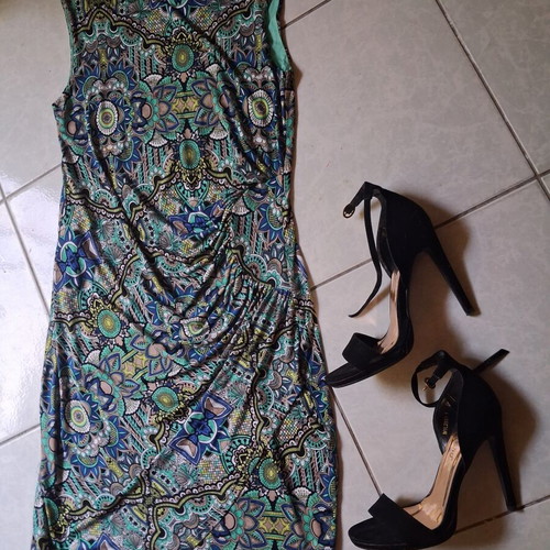 Raxevsky printed dress XS/S like new, turquoise multicolor
