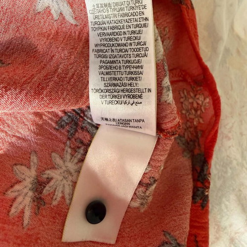 Marks & Spencer viscose shirt L used, black and red