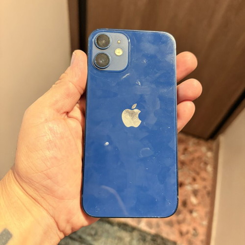 iPhone 12 mini used, dark blue, 64GB, with 3 cases