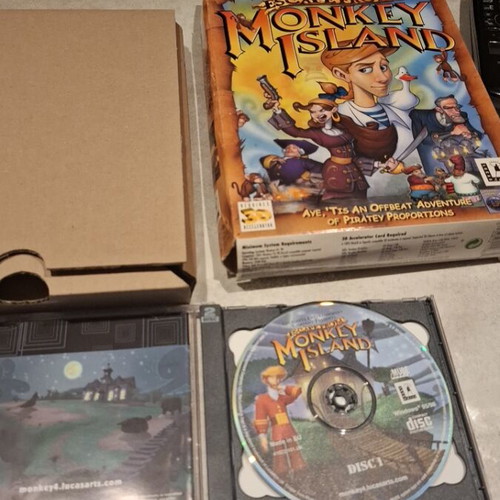 Big Box PC Monkey Island game like new