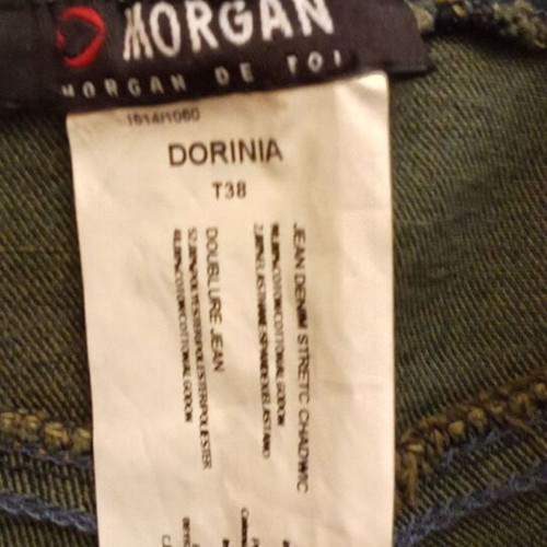 Morgan bootcut jeans with black bead fringes, like new