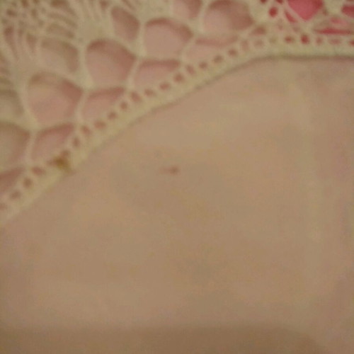 Organza coasters used with handmade lace, set of 4, 1950s