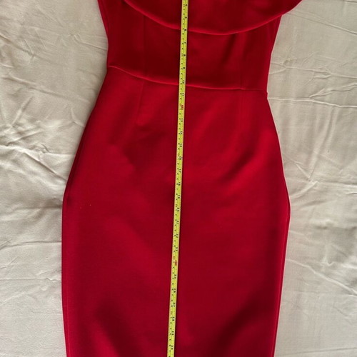 red bodycon dress zara HALTERNECK MATT SILK MIDI DRESS RED Custom size main image 1