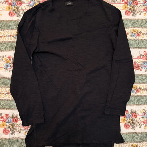 Zara Man black long sleeve top XL