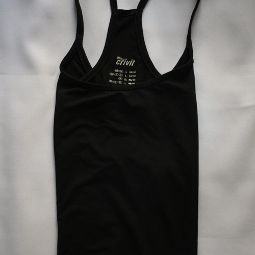 Crivit Black Sports Tank Top like new, size Large