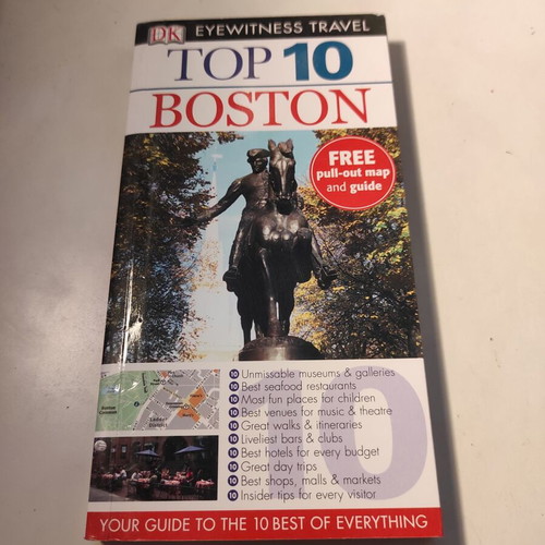 Top 10 Boston travel guide like new, English
