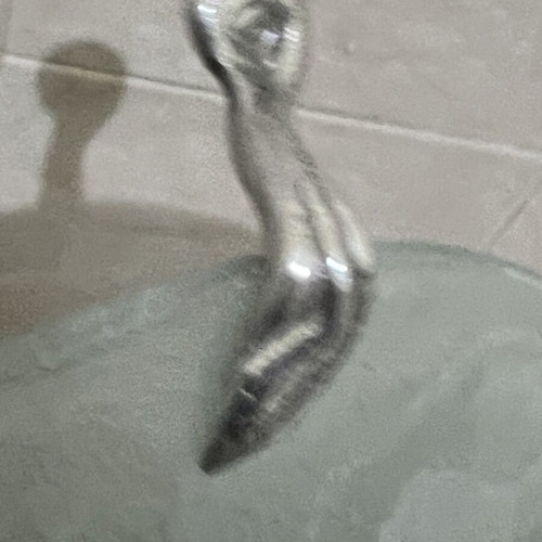 Large glass platter with silver feet Nafpliotis like new