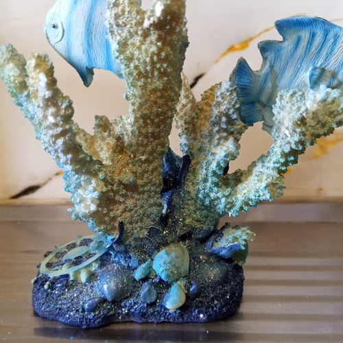 Decorative coral design with fish, new marine landscape