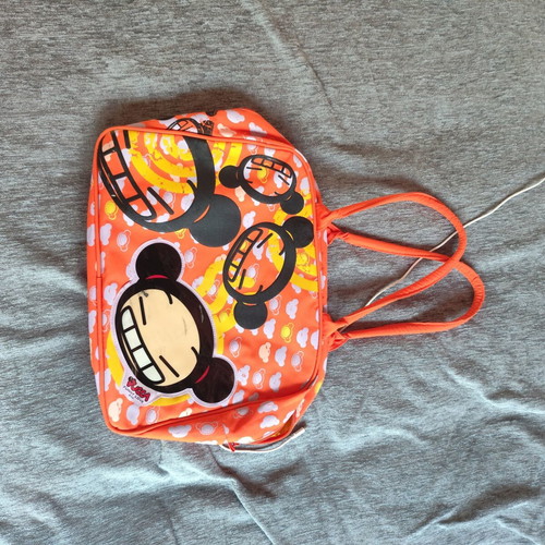 Pucca large shoulder bag like new with inner pocket orange