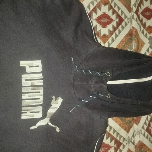 Puma men's hoodie navy large used