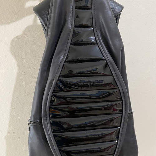Mummy’s Boyfriend Leather Backpack new, black, handmade in Greece