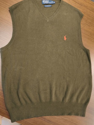 Polo Ralph Lauren Πράσινο Πλεκτό Γιλέκο 100% Pima Cotton Ανδρικό M Σαν Καινούργιο