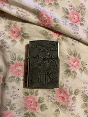 American Legend metal petrol lighter with embossed eagle design