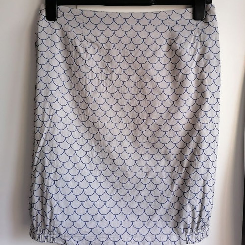 Nice Things cotton skirt like new, size M, gray and blue