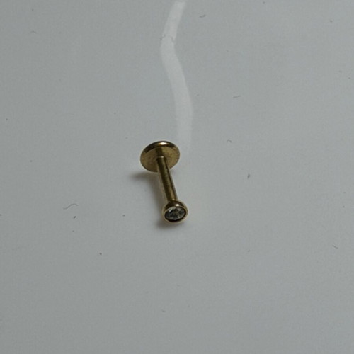Nose stud made of steel, new, gold tone
