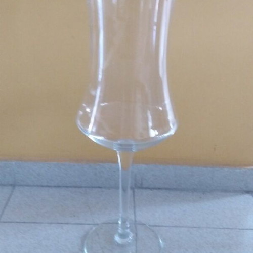 Glass large candlestick new, floor-standing 60 cm height