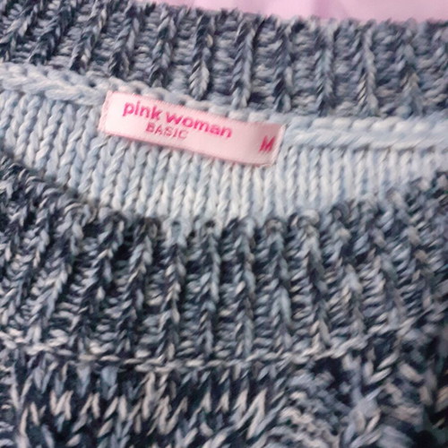 Pink Woman sweater new, two-tone knit size M