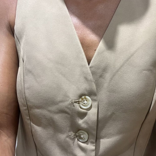 Shein beige vest and shorts set like new, size L