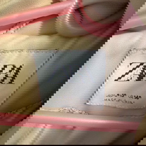 Zara jacket for 10-year-old girl like new, cream leatherette