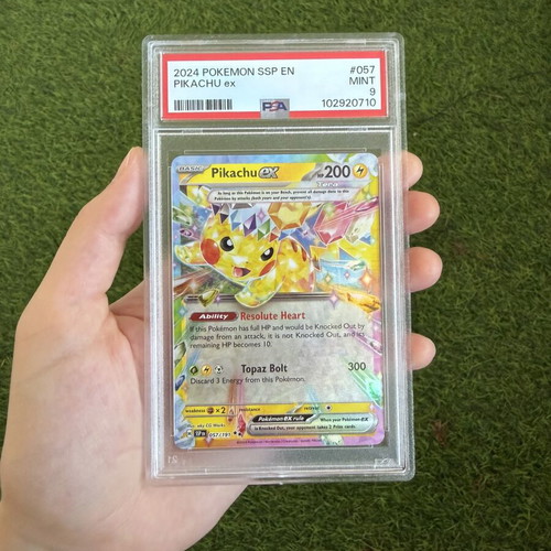 Pikachu ex Surging Sparks PSA 9 Pokemon card