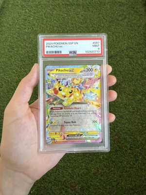 Pikachu ex Surging Sparks PSA 9 Pokemon card